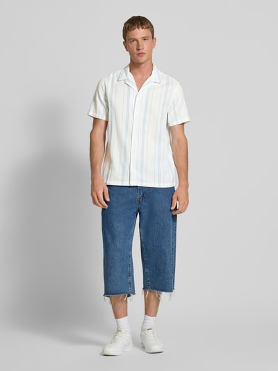 Tommy Jeans Regular fit vrijetijdsoverhemd met all-over motief Offwhite - 1