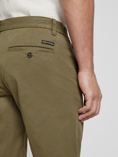 Marc O'Polo Regular Fit Bermudas aus Twill-Baumwoll-Mix Modell 'RESO JOGGER' Oliv 3