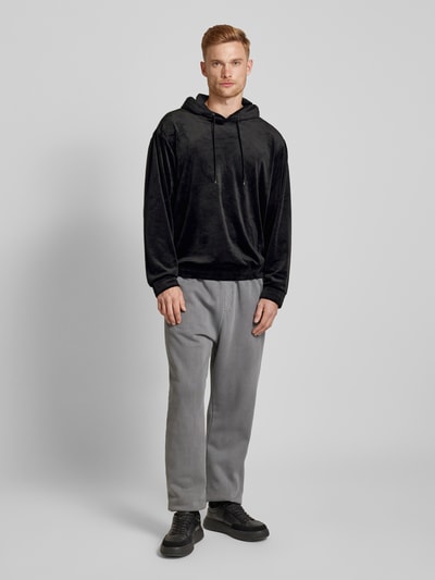 ARMANI EXCHANGE Hoodie met elastische boorden Zwart - 1