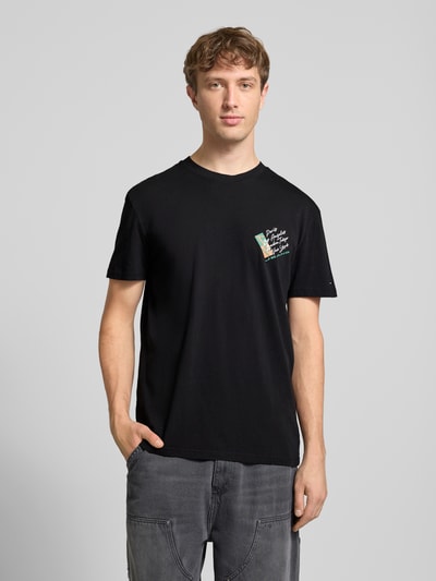 Tommy Jeans Regular Fit T-Shirt aus reiner Baumwolle Black 4