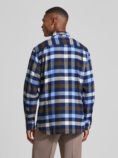 Christian Berg Men Regular fit vrijetijdsoverhemd van biologische katoenmix Marineblauw - 5