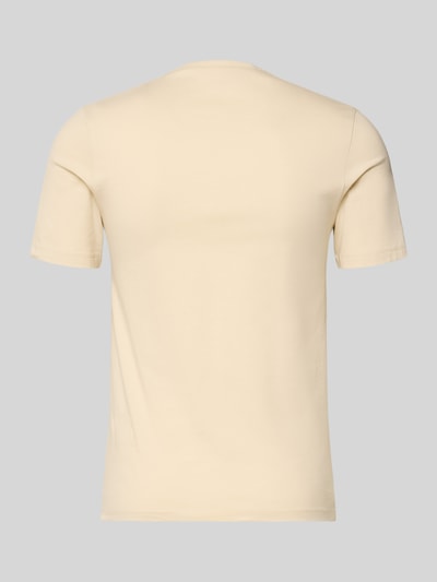 Produktfoto, Regular Fit T-Shirt im 3er-Pack aus reiner Baumwolle von BOSS, unifarbene Optik, beżowy kolor, krótki rękaw, okrągły dekolt, miękka tekstura bawełny