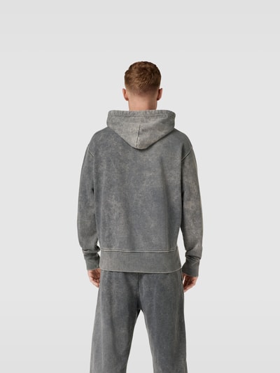 Diesel Oversized Hoodie in melierter Optik Mittelgrau meliert 5