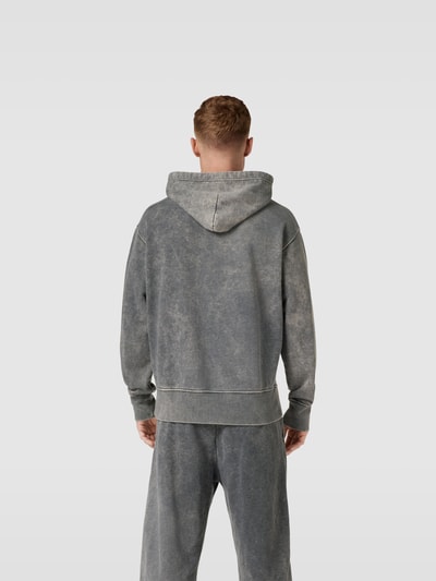 Diesel Oversized Hoodie in melierter Optik Mittelgrau Melange 5