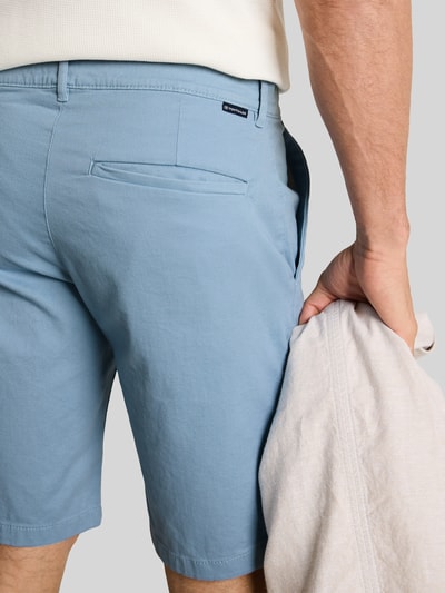 Tom Tailor Slim Fit Chinoshorts aus reiner Baumwolle Rauchblau 3