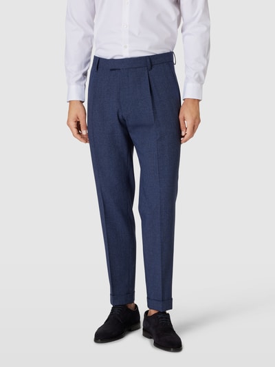 BOSS Pantalon met scheerwol, model 'Louis' Blauw gemêleerd - 4