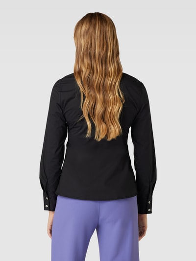 Emily Van den Bergh Hemdbluse mit Raffungen Modell 'Basic' Black 5