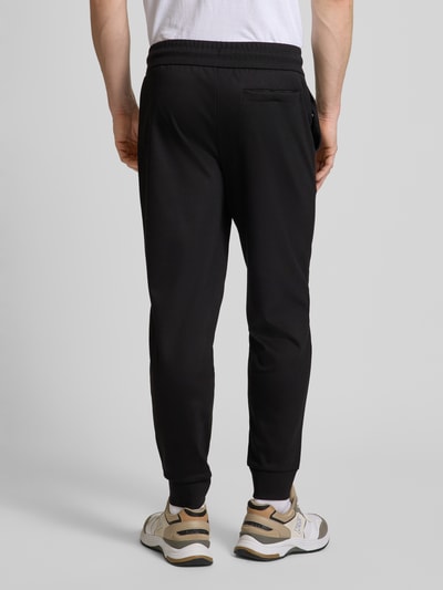 BOSS Relaxed Fit Sweatpants mit Label-Badge Modell 'Lamont' Black 5