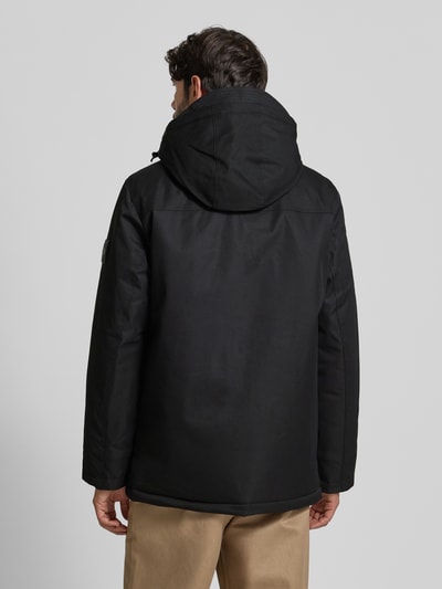 Tom Tailor Parka o kroju regular fit z podszewką kaptura ze sztucznego futra Czarny 5