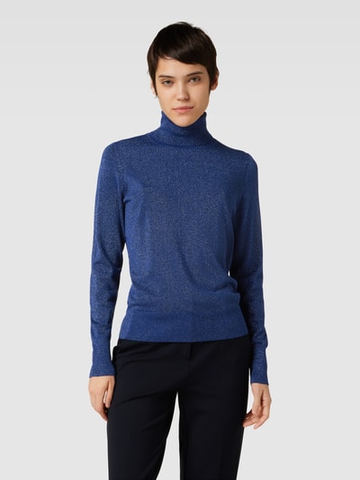 Christian Berg Woman Rollkragenpullover mit Effektgarn Blau 4