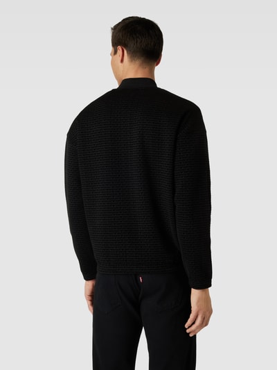 Emporio Armani Bomberjacke mit Allover-Label-Print Black 5
