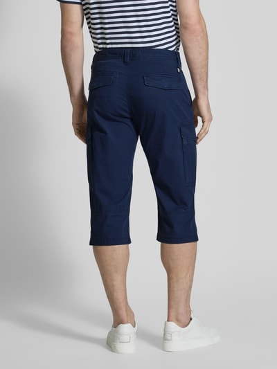 s.Oliver BLACK LABEL Relaxed fit bermuda van katoenmix, model 'FILE' Marineblauw - 5