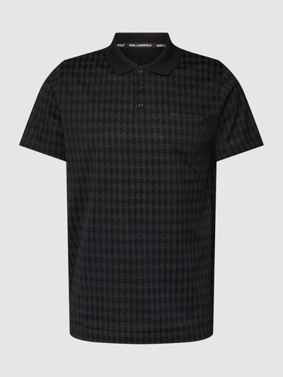 Karl Lagerfeld Poloshirt mit Logo-Muster Black 2