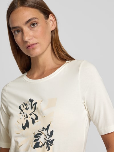 s.Oliver RED LABEL Regular Fit T-Shirt aus Baumwoll-Mix Weiss 3