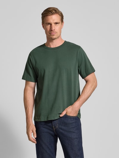 SELECTED HOMME Regular fit T-shirt van puur katoen, model 'CHRIS' Donkergroen - 4