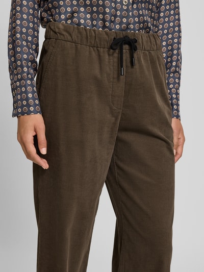 Marc Cain Cordhose mit elastischem Bund Khaki 3