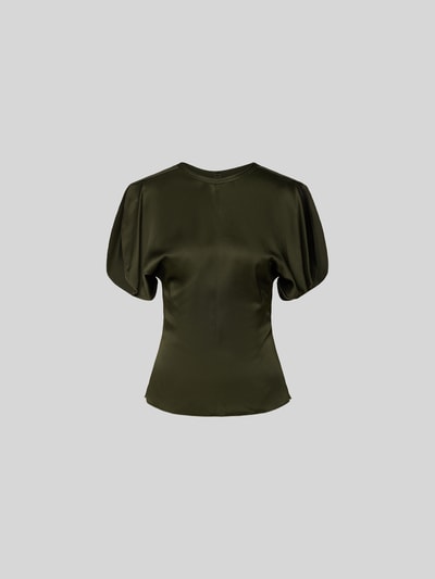 Victoria Beckham Blusenshirt mit Rundhalsausschnitt Oliv 2