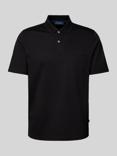 MAERZ Muenchen Regular fit poloshirt met borstzak Zwart - 2