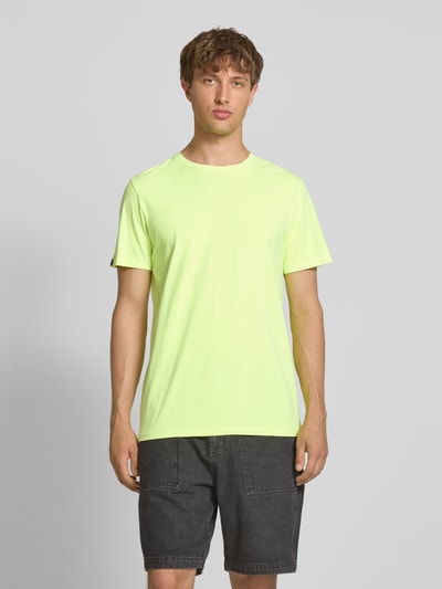 Superdry T-shirt z detalem z logo Neonowy żółty 4