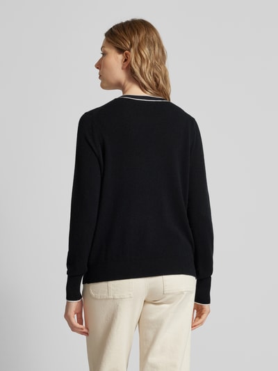 Jake*s Collection Gebreide pullover met ronde hals Zwart - 5