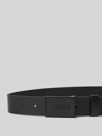 HUGO Gürtel aus echtem Büffelleder Modell 'GETHON' Black 2