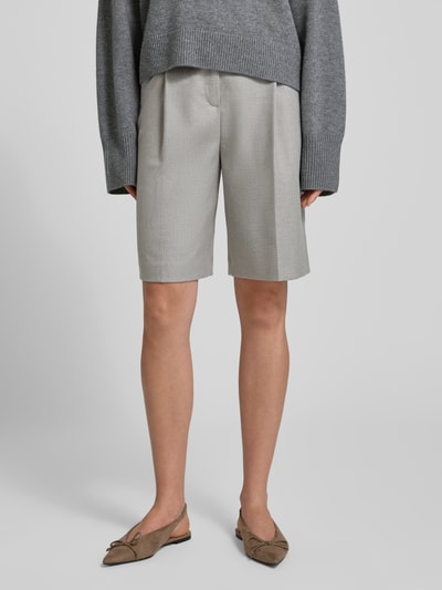 Style Icon Collection Bermudy w kant Średnioszary melanż 4