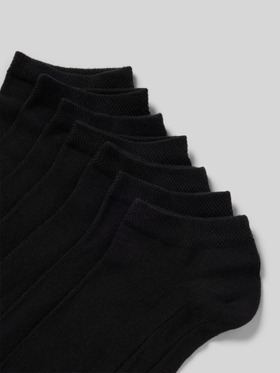 camano Sneakersocken mit Rippenbündchen im 7er-Pack Modell 'Soft' Black 2