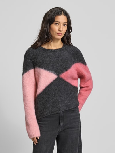 Smith and Soul Sweter z dzianiny z okrągłym dekoltem Antracytowy 4