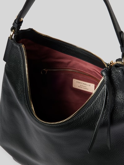 Coccinelle Hobo Bag mit Label-Detail Modell 'REBEKKA' Black 5