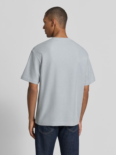 BOSS Orange Regular Fit T-Shirt aus reiner Baumwolle Modell 'Te_Rib' Eisblau 5
