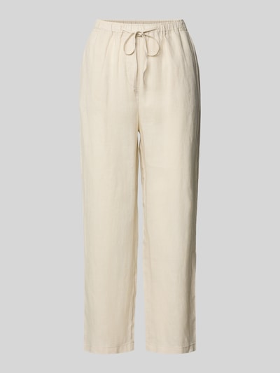 MANGO Caprihose aus Leinen mit elastischem Bund Modell 'LINEN' Beige 2