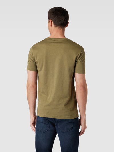 Gant T-shirt met labelprint, model 'ARCHIVE SHIELD' Olijfgroen - 5