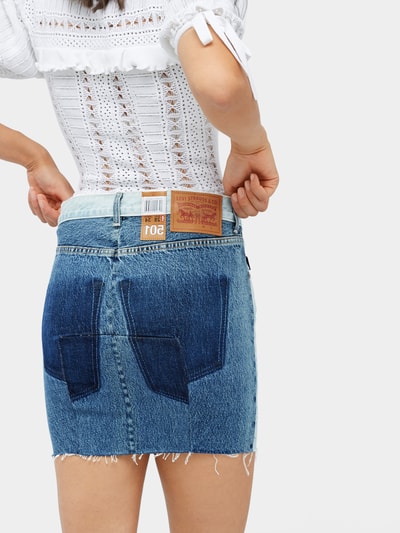 VETEMENTS Mini-Jeansrock im Used-Look Blau 6