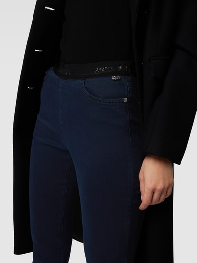 Marc Cain Jeans met elastische band met logo Donkerblauw - 3