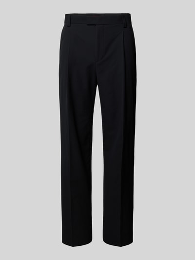 HUGO Slim Fit Anzughose mit Strukturmuster Modell 'Theodor' Black 2