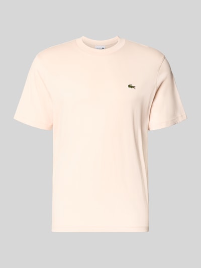 Produktfoto, lichtbeige regular fit t-shirt uit puur katoen, Regular Fit T-Shirt aus reiner Baumwolle van Lacoste, Heren t-shirt