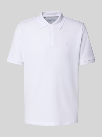 Jack & Jones Poloshirt mit Label-Stitching Modell 'AUSTIN' Weiss 2