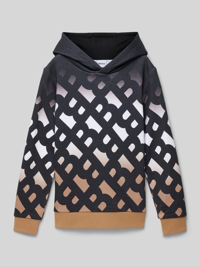 Boss Hoodie met capuchon en elastische boorden Zwart - 1