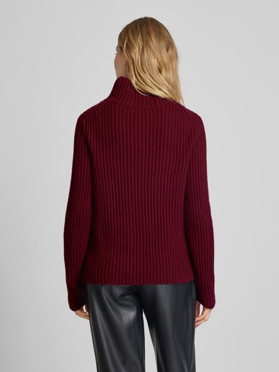 (The Mercer) N.Y. Gebreide pullover van kasjmier met opstaande kraag Bordeaux - 5