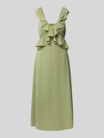 Vila Midikleid mit Volants Modell 'ELKE' Schilf 2