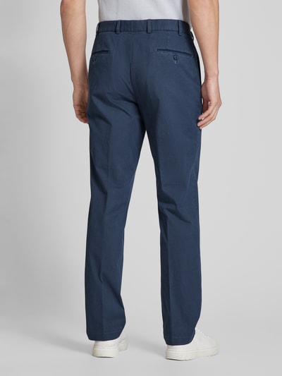 Hiltl Slim Fit Hose mit Bügelfalten Modell 'Teaker' Dunkelblau 5