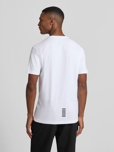 EA7 Emporio Armani T-Shirt mit Label-Print Weiss 5