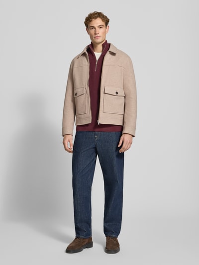 MCNEAL Regular Fit Jacke mit Viskose-Anteil Beige Melange 1