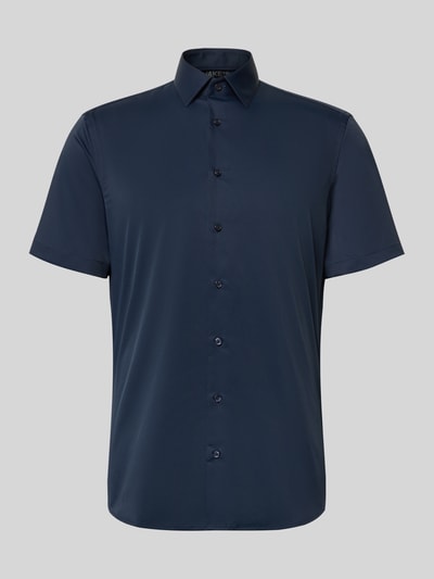Jake*s Koszula o kroju slim fit biznes z kołnierzykiem typu kent Granatowy 2