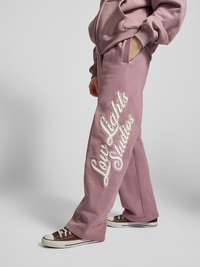 Low Lights Studios Sweatpants mit Label-Stitching Rose 3