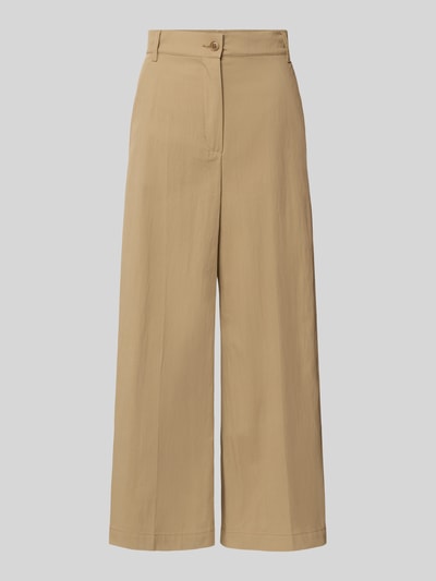 Weekend Max Mara Spodnie z szerokimi nogawkami z Mieszanka bawełny Jasnobrązowy 2