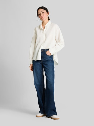 Tom Tailor Denim Regular fit Blouse met lange mouwen van Katoenmix Offwhite - 1