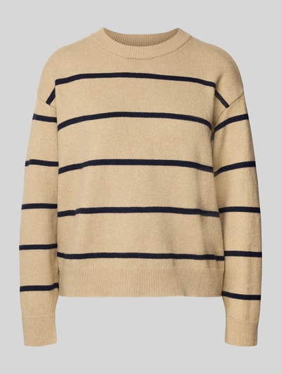 MANGO Strickpullover mit Rundhalsausschnitt Modell 'MARINA' Beige 2