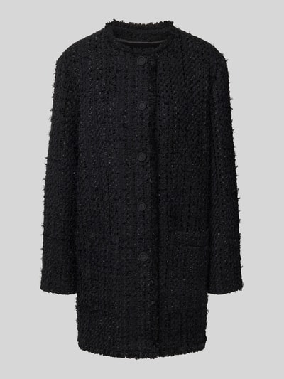 BOSS Regular fit lange blazer van katoenmix, model 'JOKILA' Zwart - 2
