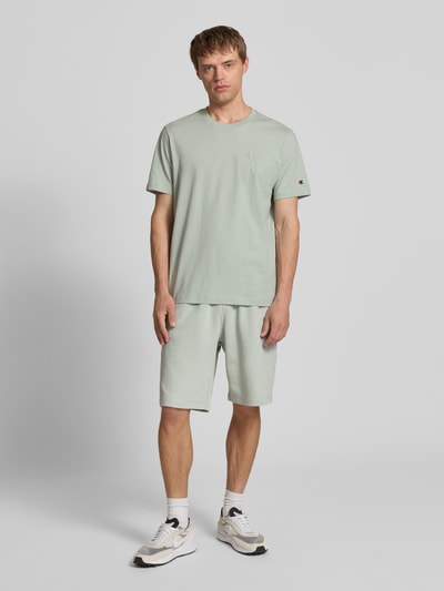 CHAMPION T-Shirt mit Logo-Stitching Modell 'ICONS' Mint 1